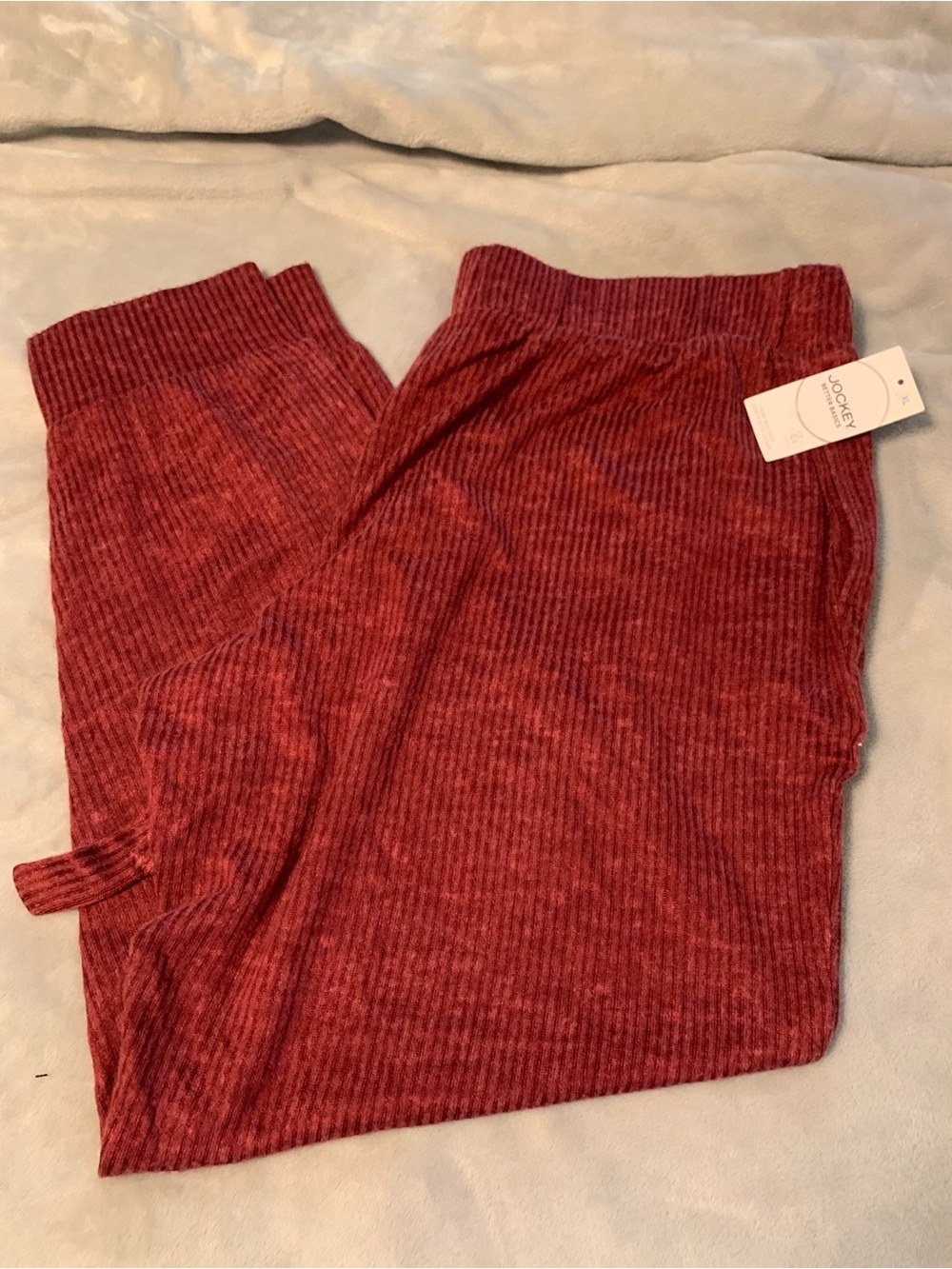 Woman’s Red Ribbed Lounge Pants jockey xl very soft